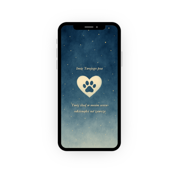 Tapety na telefon z cytatami na pożegnanie psa – „Nocne niebo” - obrazek 3